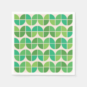Mid Century Mid Century Geometric Lime Mint Green Napkin