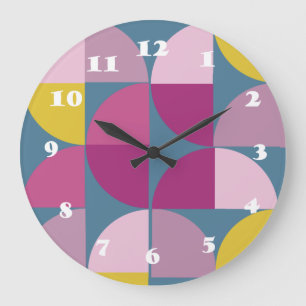 mid century mild psychedelic purple pink colours m large clock