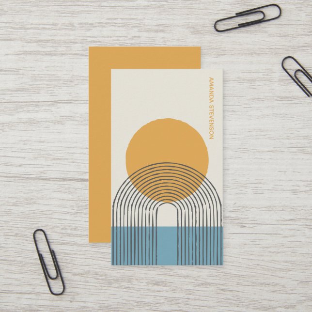 Mid century minimal arch II Business Card (Front/Back In Situ)