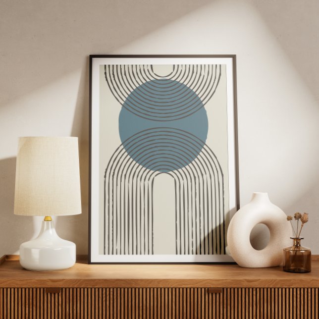 Mid century minimal arch with circle poster (Creator Uploaded)