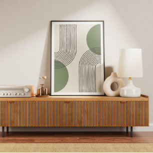 Mid century minimal art poster