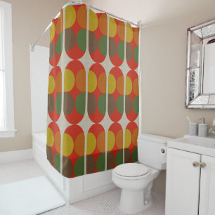 Mid century mod 60s 70s shower curtain