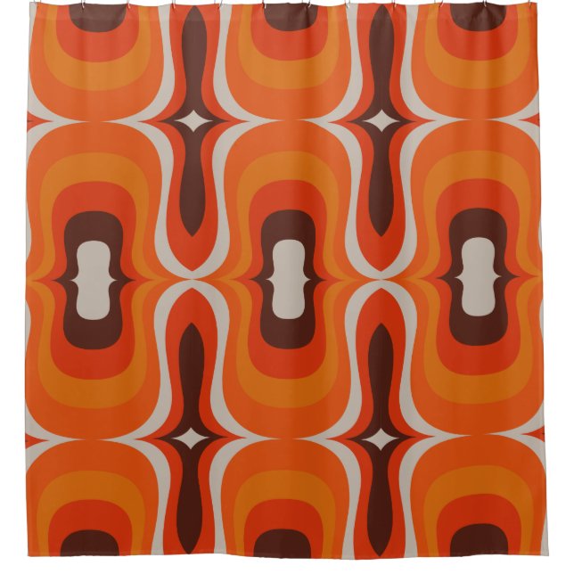 Mid century mod 60s 70s shower curtain (Front)