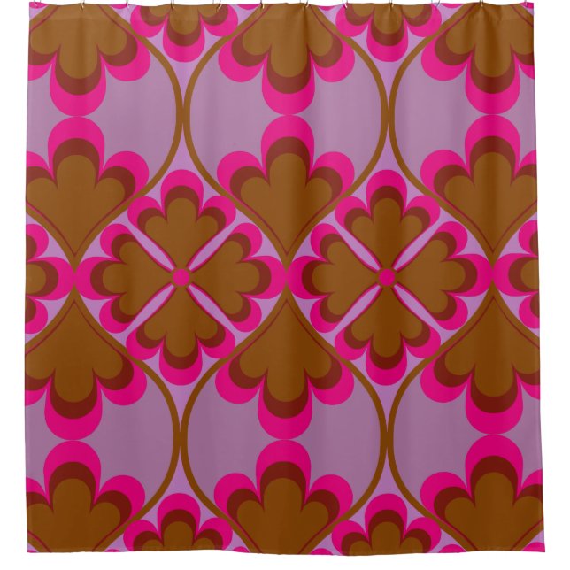 Mid century mod 60s 70s shower curtain (Front)