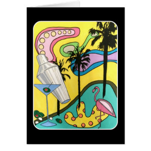 Mid Century Mod Fun in the Sun painting on a
