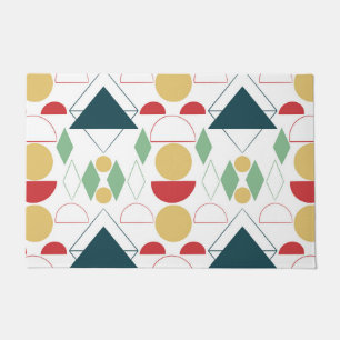 Mid Century Mod Geometric Colourful  Doormat