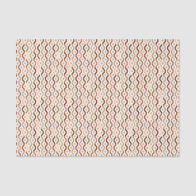 Mid Century Mod Geometric Link Pattern Tissue Paper (Front)