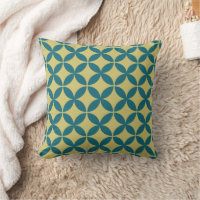 Mid-Century Mod Geometric Retro Modern Blue Green