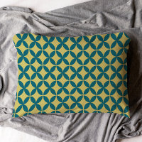 Mid-Century Mod Geometric Retro Modern Blue Green