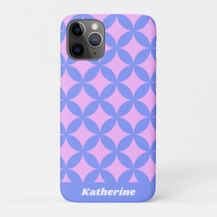 Mid Century Mod Pattern Pink Purple Personalised Case-Mate iPhone Case