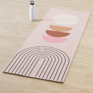 Mid Century Modern 08 Arch Blush Pink Yoga Mat