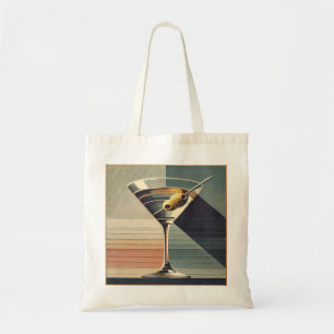 Mid Century Modern 2 Olive Martini Cocktail Hour Tote Bag
