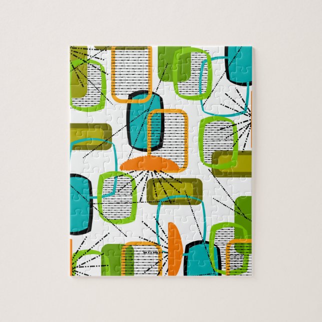 Mid-Century Modern Abstract #57 Jigsaw Puzzle (Vertical)