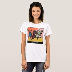 'Mid-Century Modern Abstract, Butterfly' painting T-Shirt
