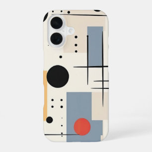 Mid Century Modern Abstract Geometric Art iPhone 16 Case