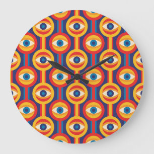 Mid-century modern: abstract geometric. large clock