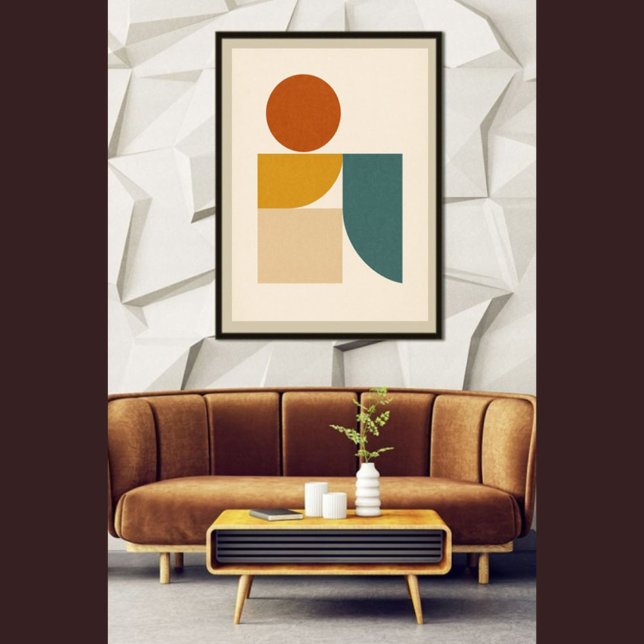Mid-Century Modern Abstract Geometric Minimalist  Poster (Creator Uploaded)