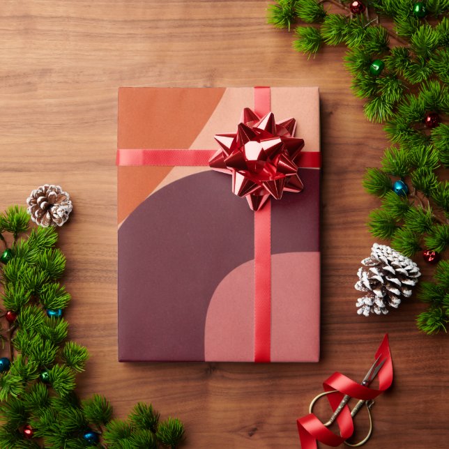 Mid-Century Modern Abstract Geometric Pattern Wrapping Paper (Holiday Gift)