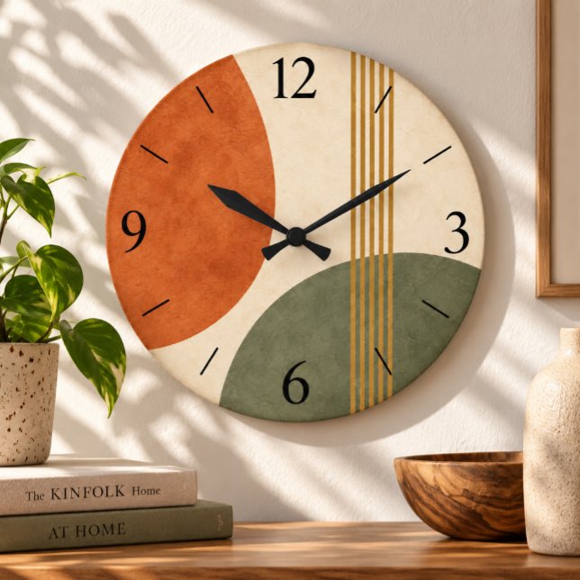 Mid Century Modern Abstract Geometric Retro  Large Clock (Creator Uploaded)