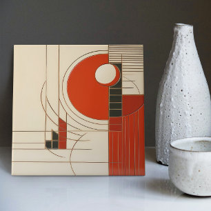 Mid-Century Modern Abstract Geometric Symmetry Tile