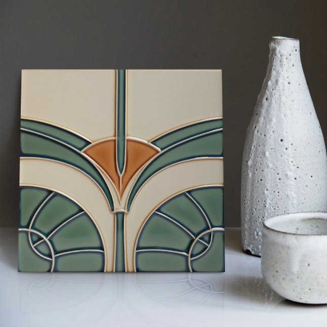 Mid-Century Modern Abstract Geometric Symmetry Tile (Creator Uploaded)