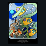 Mid-Century Modern Abstract Koi Fish painting Poster<br><div class="desc">Mid-Century Modern Abstract Koi Fish painting 

Find out more about Pop Artist Jamie Roxx and his Original Pop Paintings at his website: www.JamieRoxx.us</div>