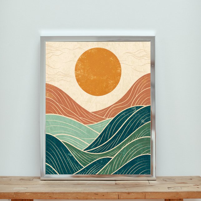 Mid-Century Modern Abstract Landscape Poster (Creator Uploaded)
