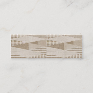 Mid Century Modern Abstract Neutral Print Mini Business Card