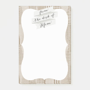 Mid Century Modern Abstract Neutral Print Post-it Notes