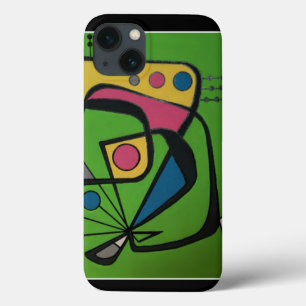 'Mid Century Modern Abstract num 4' on a iPhone 13 Case