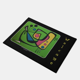 'Mid Century Modern Abstract num 4' on a Doormat