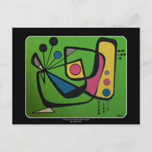 'Mid Century Modern Abstract num 4' on a Postcard