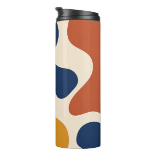 Mid-Century Modern Abstract Organic Shapes Square Thermal Tumbler