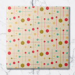 Mid Century Modern Abstract Pattern 29 Cream Tile<br><div class="desc">This abstract retro design combines the atmosphere of mid-century,  the 50s,  60s,  modernism and reflects retro vintage vibes. Perfect for people who love the retro and vintage aesthetic.</div>