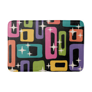 Mid Century Modern Abstract Pattern Bath Mat