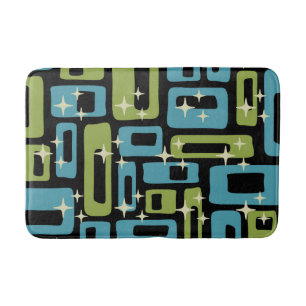 Mid Century Modern Abstract Pattern Bath Mat