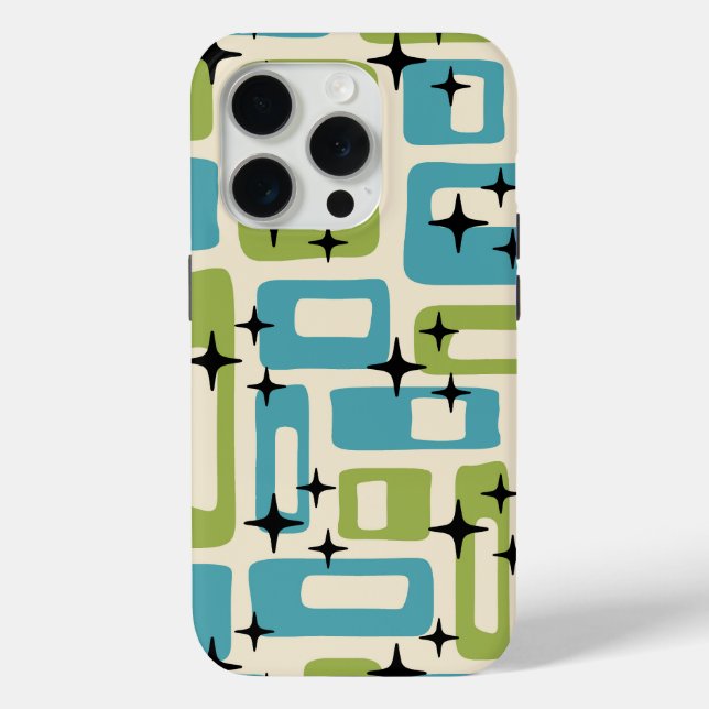 Mid Century Modern Abstract Pattern Case-Mate iPhone Case (Back)