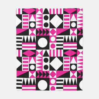 Mid-century modern abstract pattern. fleece blanket