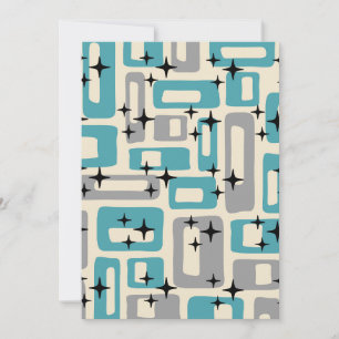 Mid Century Modern Abstract Pattern Invitation