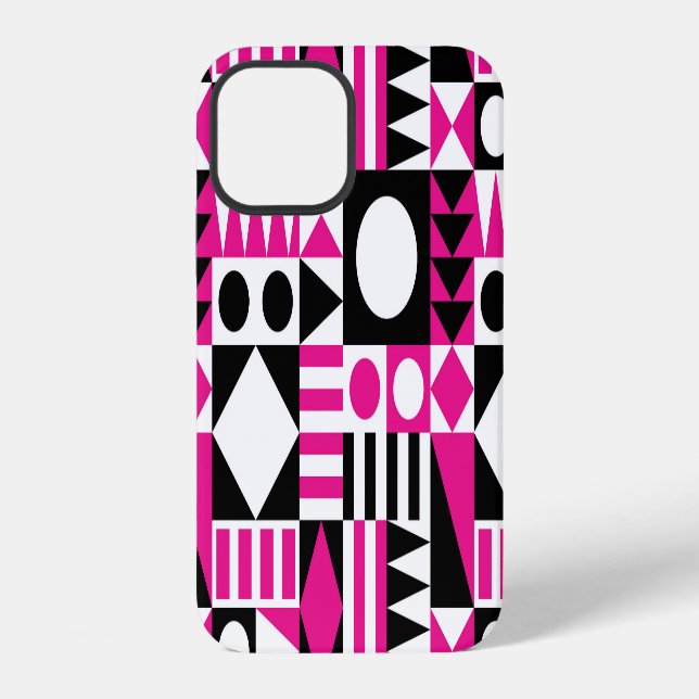 Mid-century modern abstract pattern. iPhone case (Back)