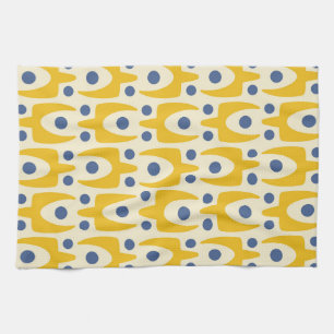 Mid Century Modern Abstract Pattern Kitchen Towels
