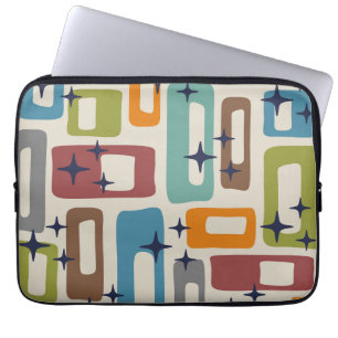 Mid Century Modern Abstract Pattern Laptop Sleeve