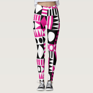Mid-century modern abstract pattern. leggings