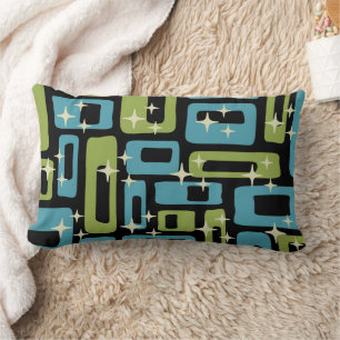 Mid Century Modern Abstract Pattern Lumbar Cushion