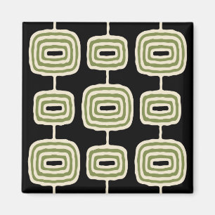 Mid Century Modern Abstract Pattern Magnet
