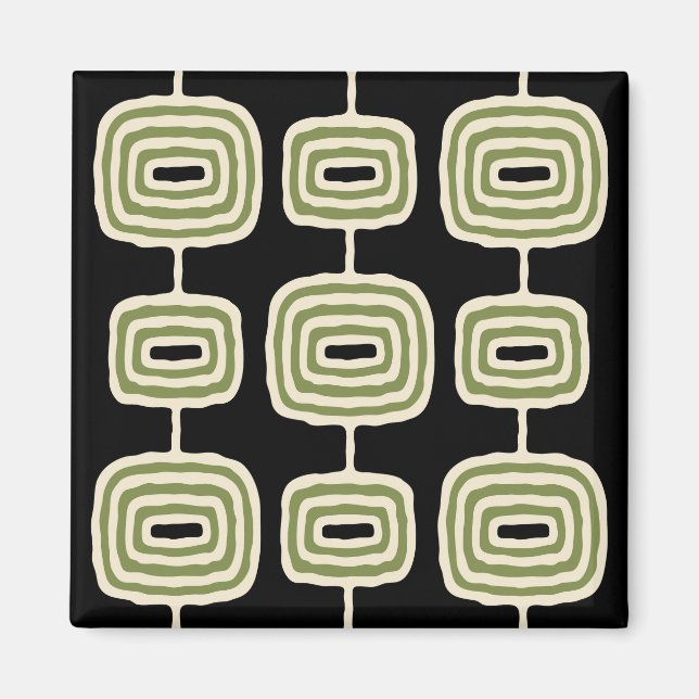Mid Century Modern Abstract Pattern Magnet (Front)