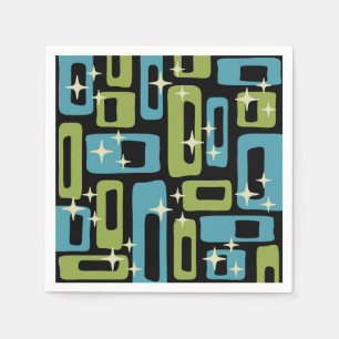 Mid Century Modern Abstract Pattern Napkin