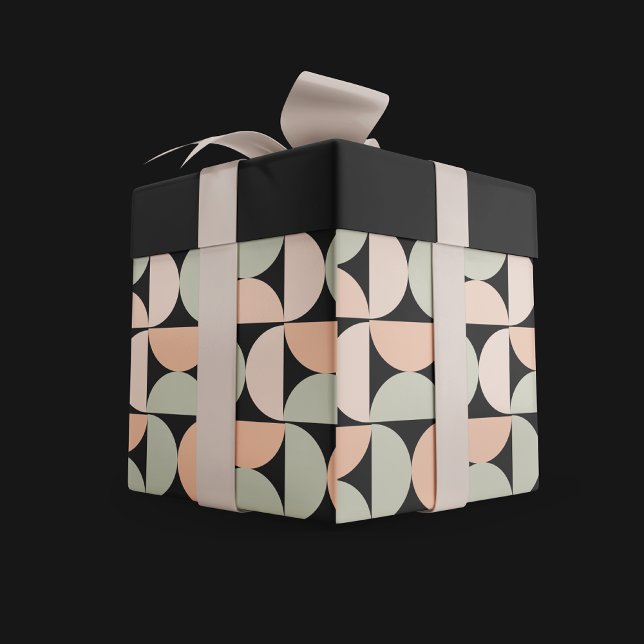 Mid Century Modern Abstract Pattern Neutral  Wrapping Paper Sheet (Creator Uploaded)