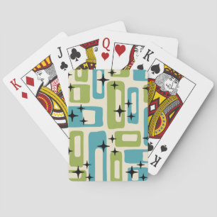 Mid Century Modern Abstract Pattern Playing Cards