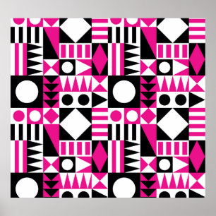 Mid-century modern abstract pattern. poster